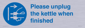Please unplug the kettle when finished